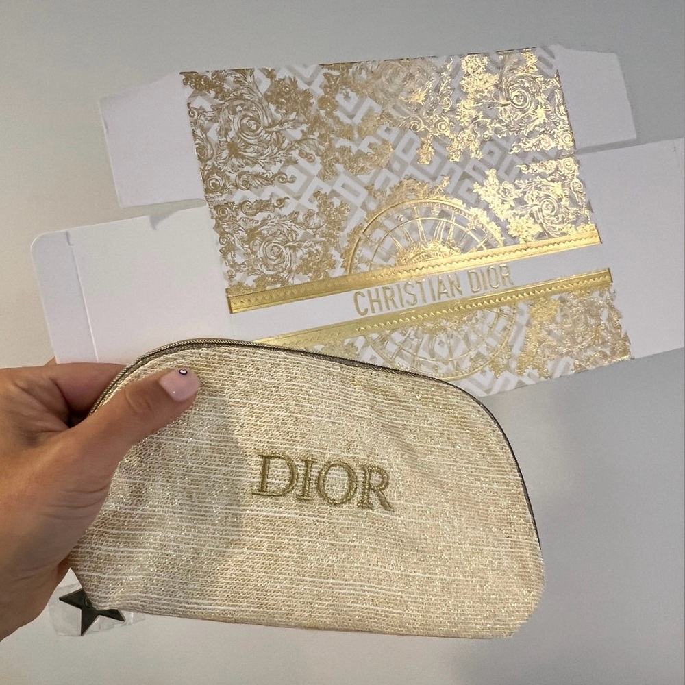Dior Gold Cosmetic Pouch